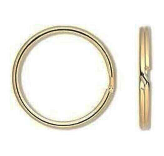 UnCommon Artistry 24mm Open Split Rings/Key Chain Rings Gold Tone (20 pcs)