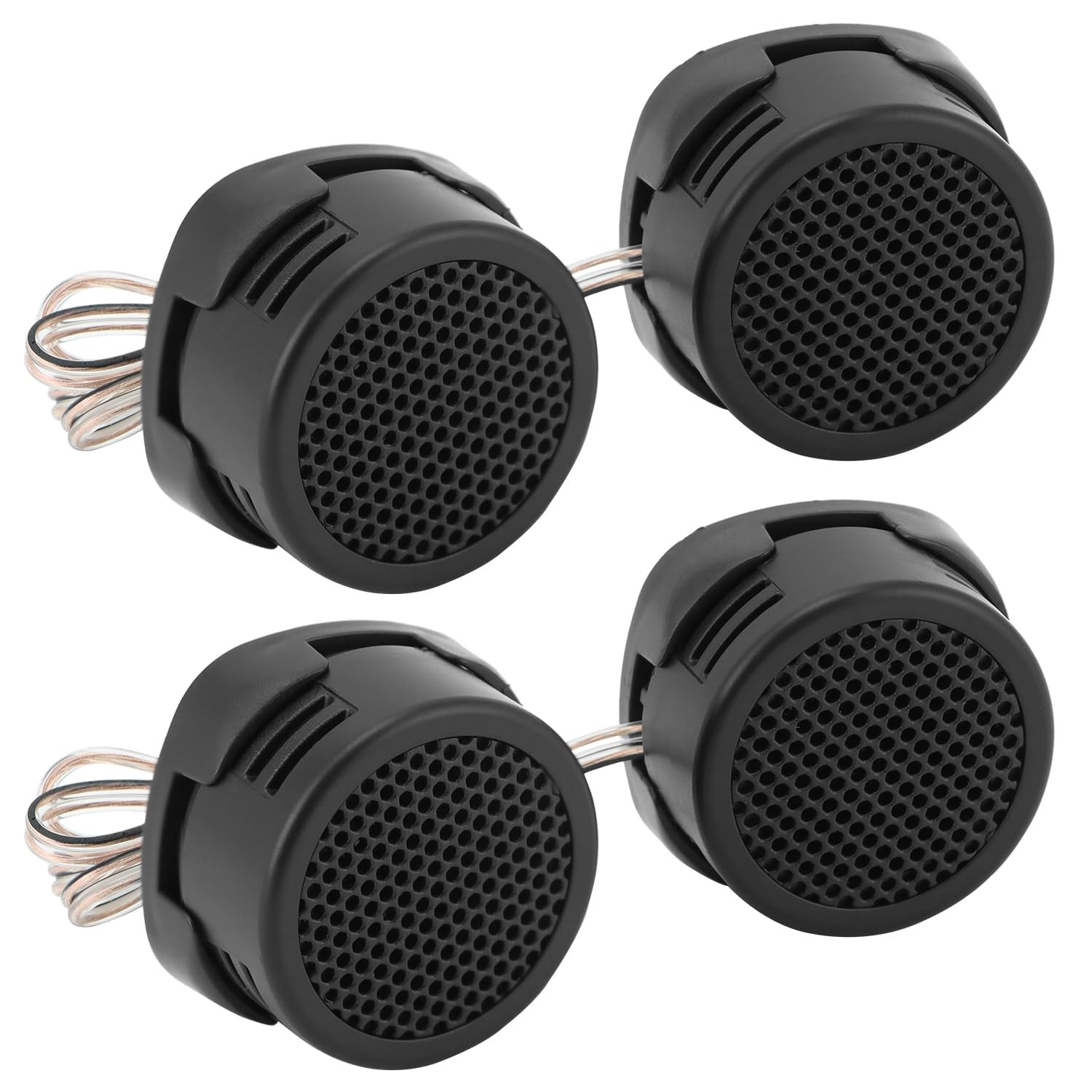 QWORK 2 Pairs High-Power Neodymium Silk Dome Tweeter Set - 500W, 4 Ohm,...