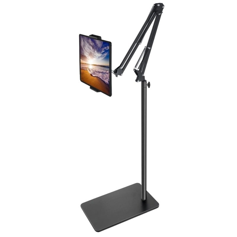 Tablet Floor Stand Overhead Bed Mount for iPad iPhone Kindle Adjustable Arm