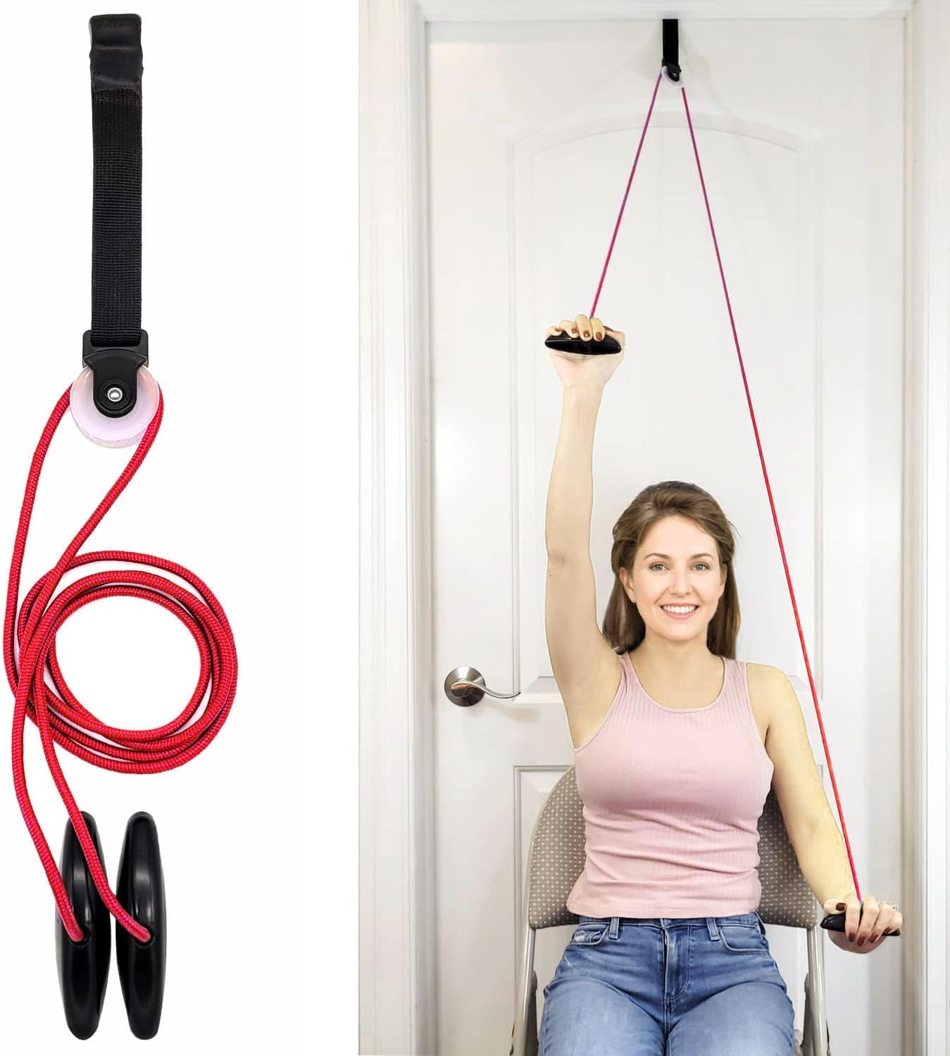 Shoulder Pulley for Physical Therapy with Exercise Guide - Improves Shoulder Str