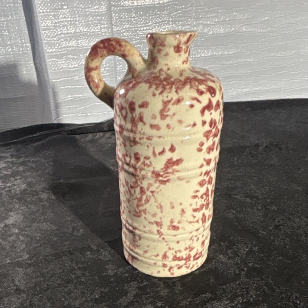 Mohawk Liqueur Collectible Ceramic Pottery Jug R-4 No.5 Red Beige Liquor Bottle