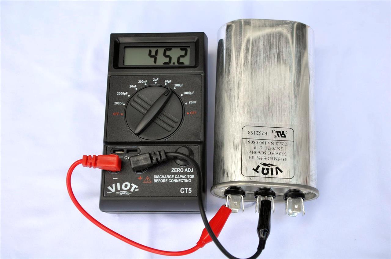 Digital Capacitor Tester Wide Range: pF- 20mF High Accuracy HVAC Electrian Tool