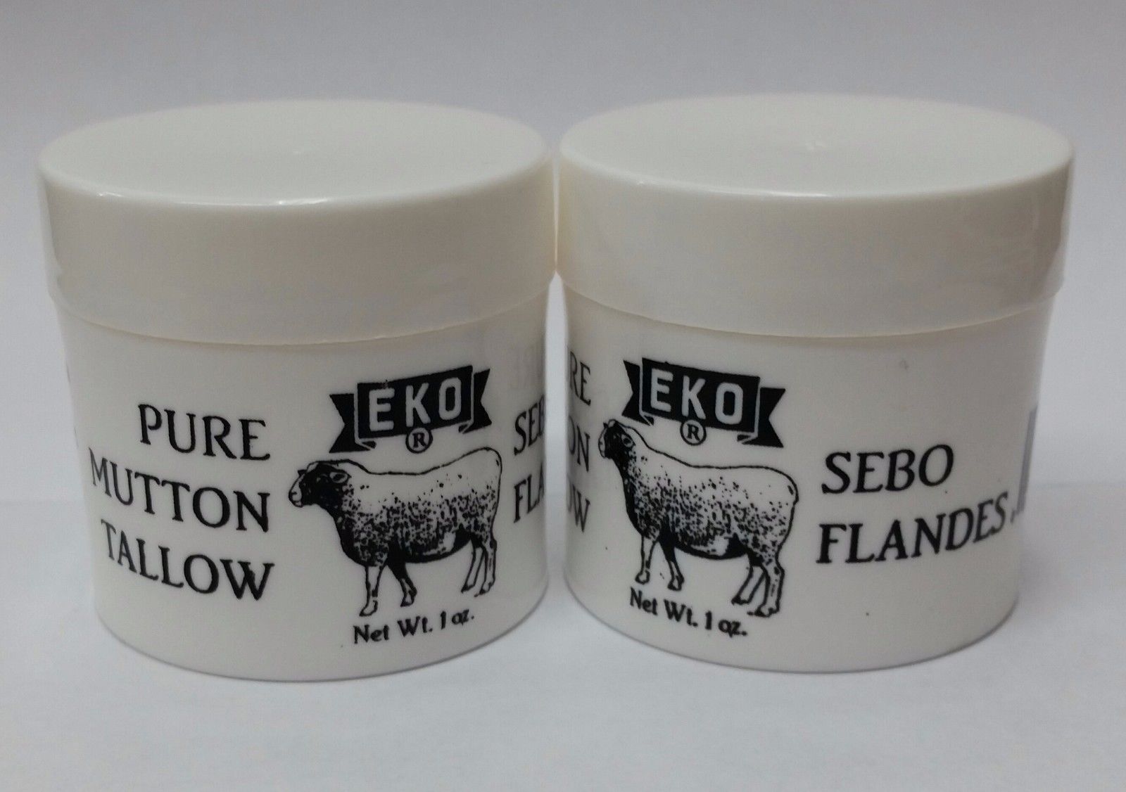 CEBO DE CARNERO PURO AUTENTICO EKO 2PCS  MUTTON TALLOW SEBO FLANDE 0.7 OZ EA