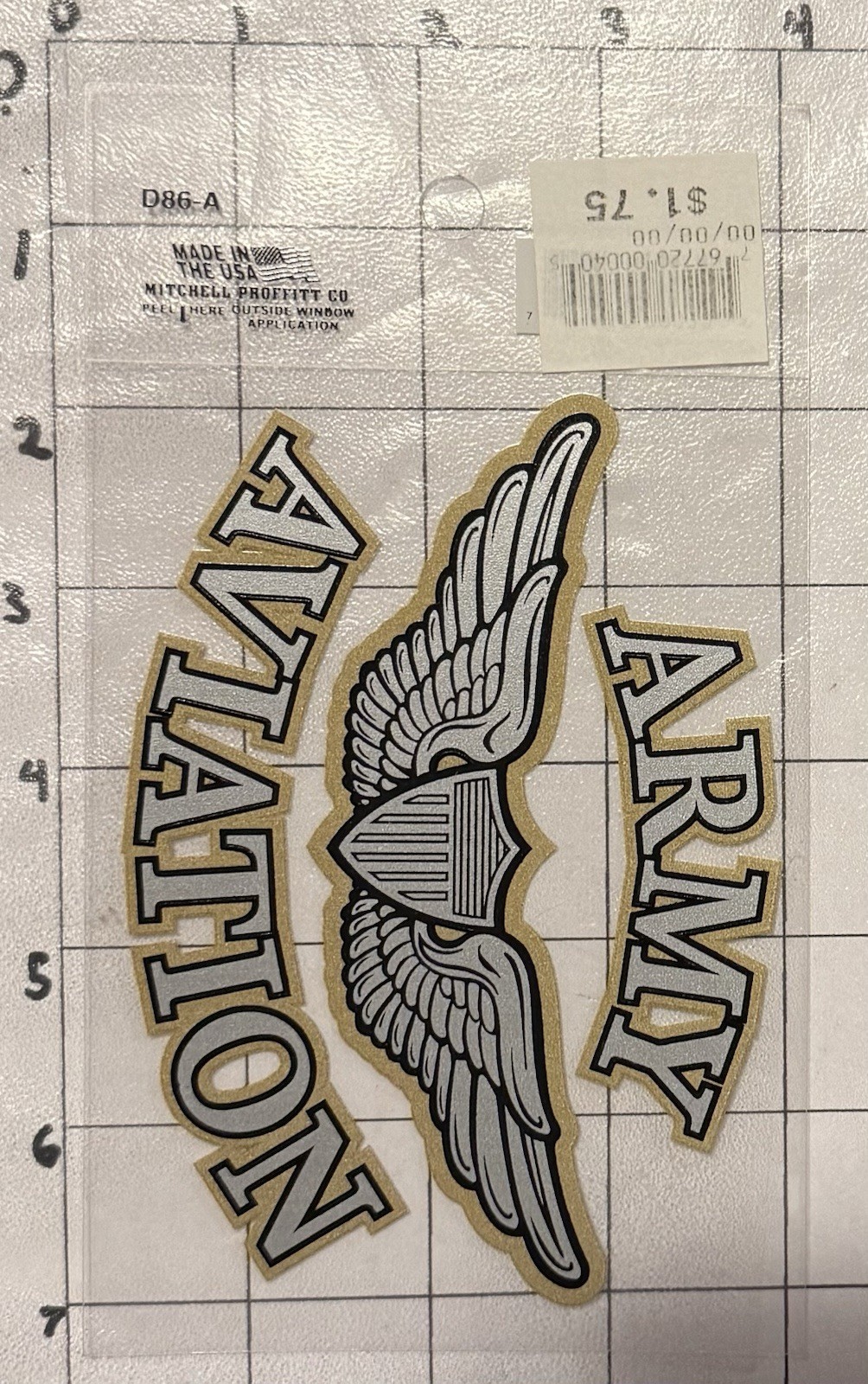 Vintage Army Aviation Decal / Sticker (I1)
