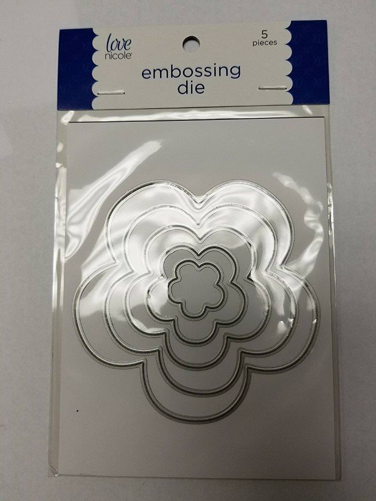 Love Nicole Embossing Die 5 pc Nesting Flowers STC0277
