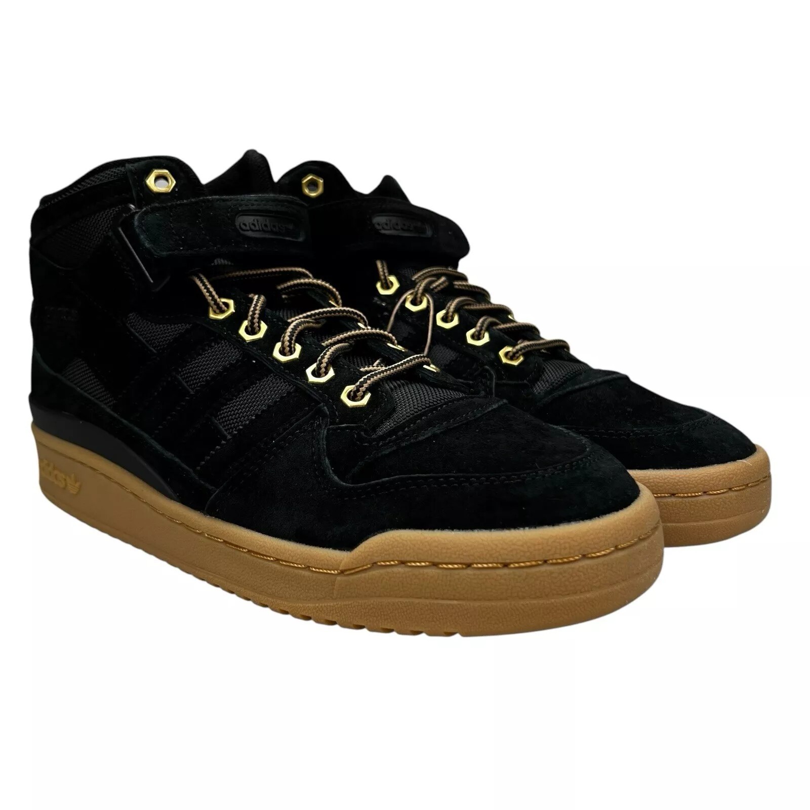 Adidas Forum Mid Originals - Size 10.5/11/12 Men`s Sneakers Black Gum GZ4620 NEW