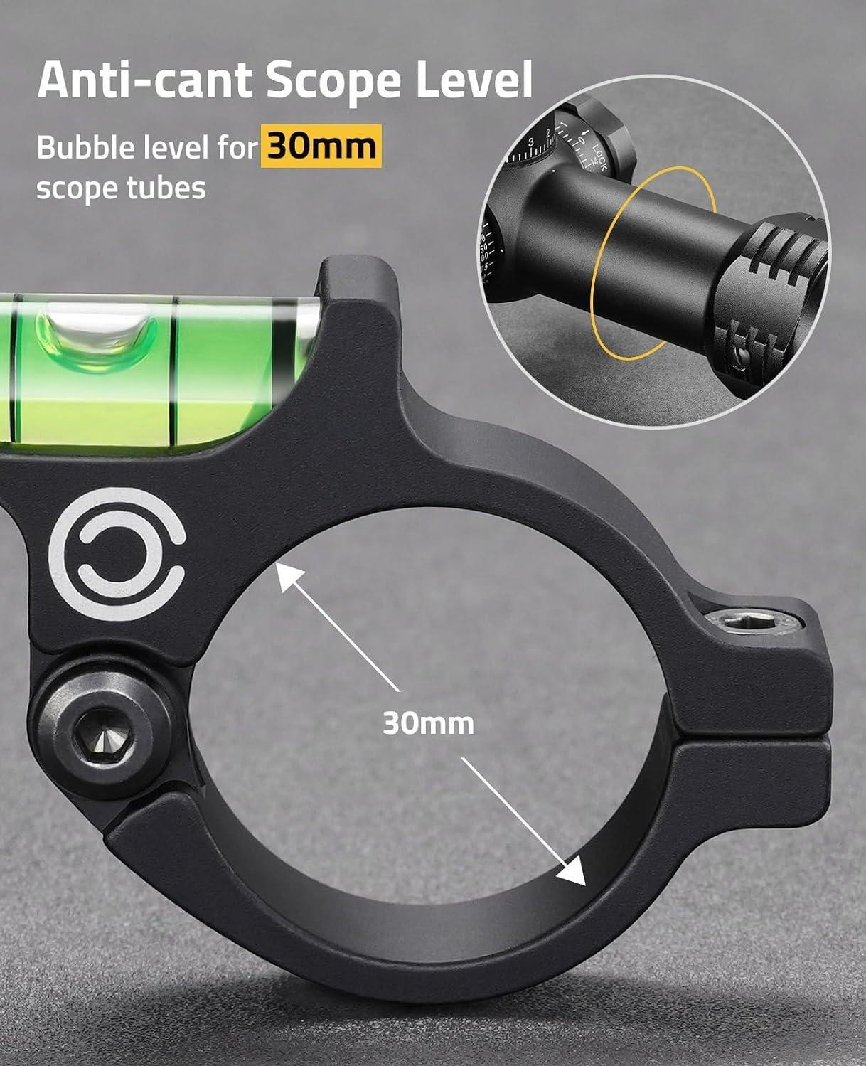 30mm Scope Level Anti-cant, 2 Magnetic Bubble Level for Precise | Scope Leveling