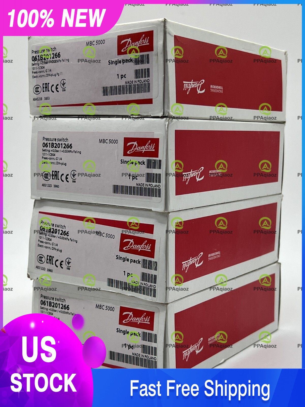 1pc Danfoss 061B201266 Brand new pressure switch Fast Shipping via #P
