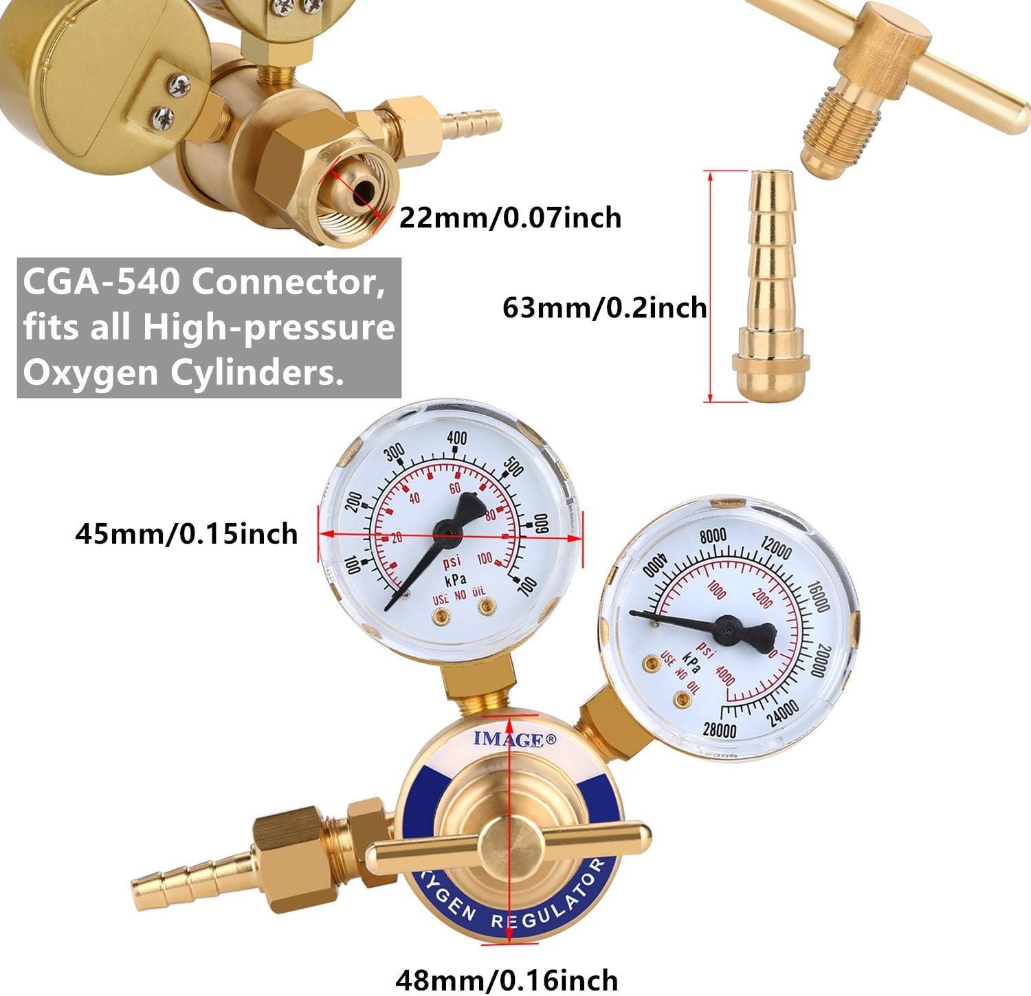 Welding Oxygen Regulator Gauges