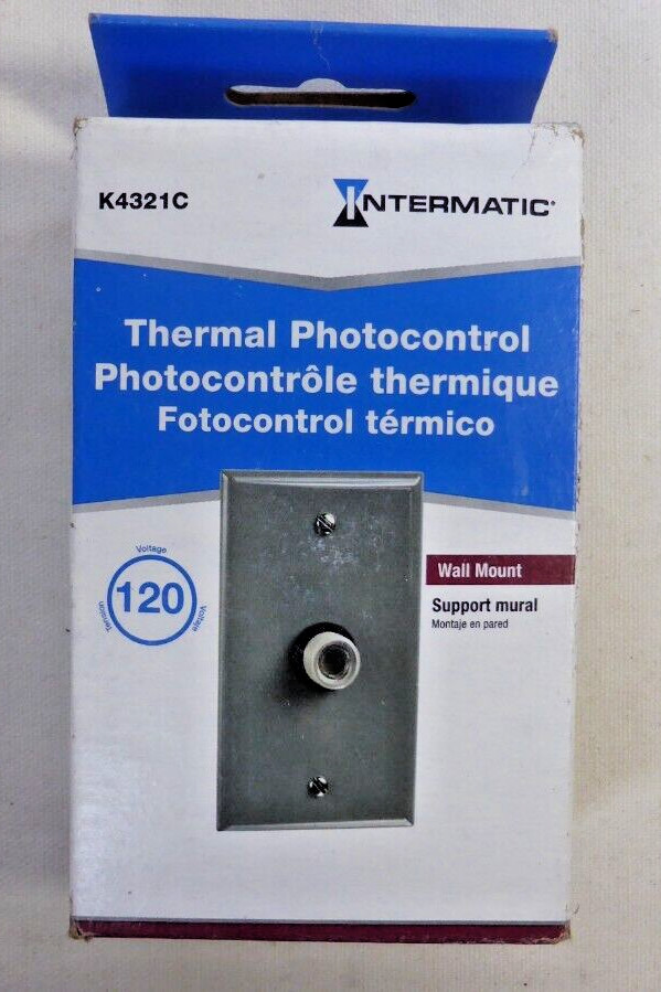 Intermatic K4321C 120-Volt Fixed Position Thermal Photocontrol with Wall Plate