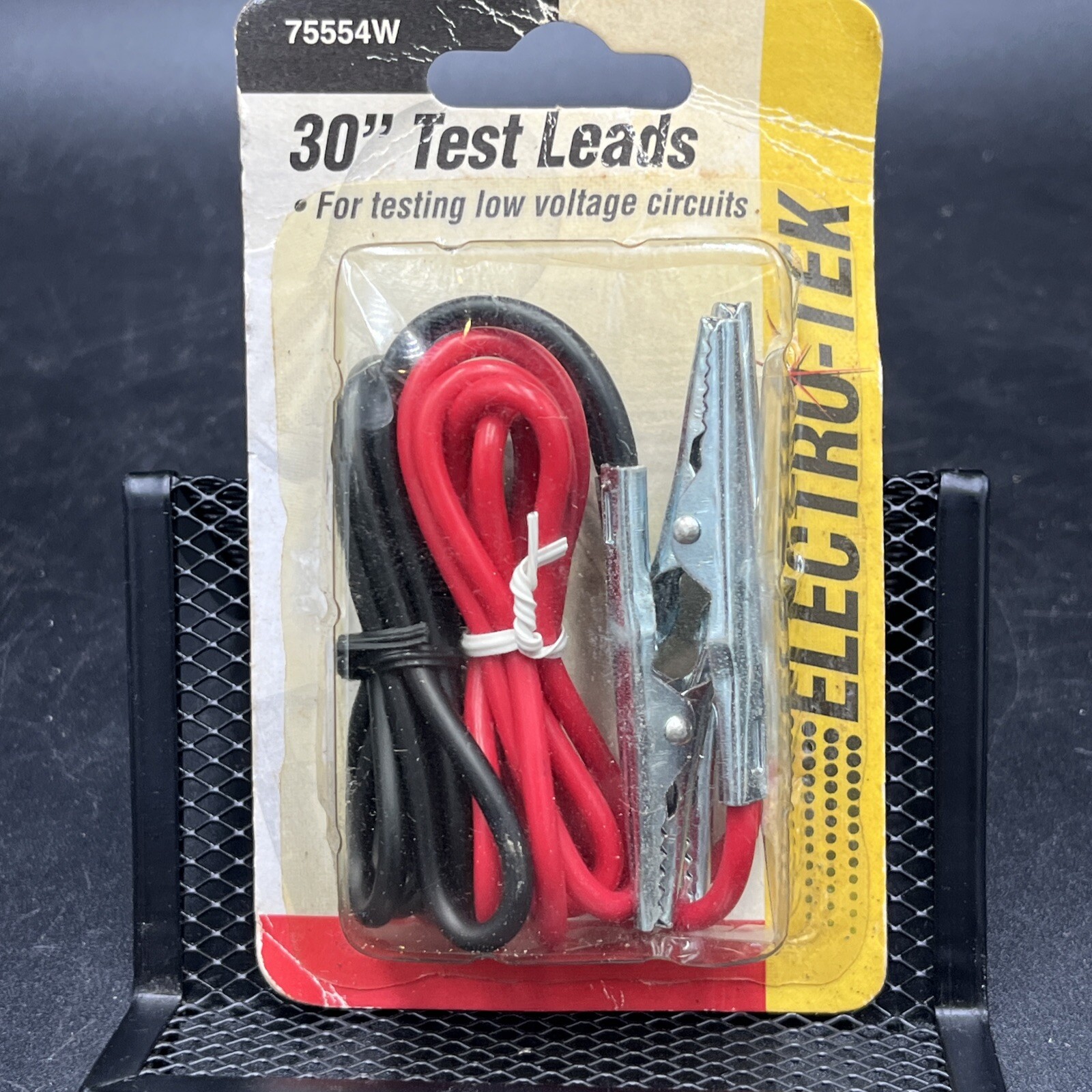 Vintage 30” Electrical Test Leads with Alligator Clips Metal