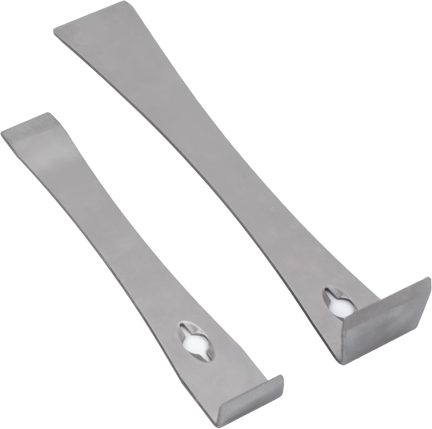 2 Pcs Flat Pry Bar Scraper, 7-1/4" & 9-1/4", Stainless Steel, Trim Puller Tool
