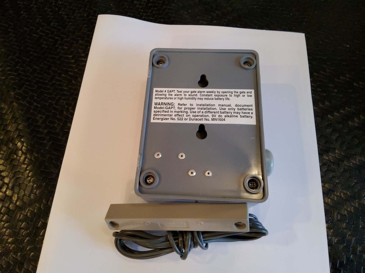 Poolguard Model GAPT Solid State Electronic Pool Gate Audio Alarm USA Made Grey