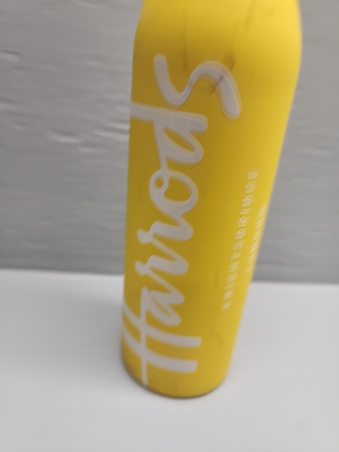 HARRODS Logo Water Bottle Yellow Used