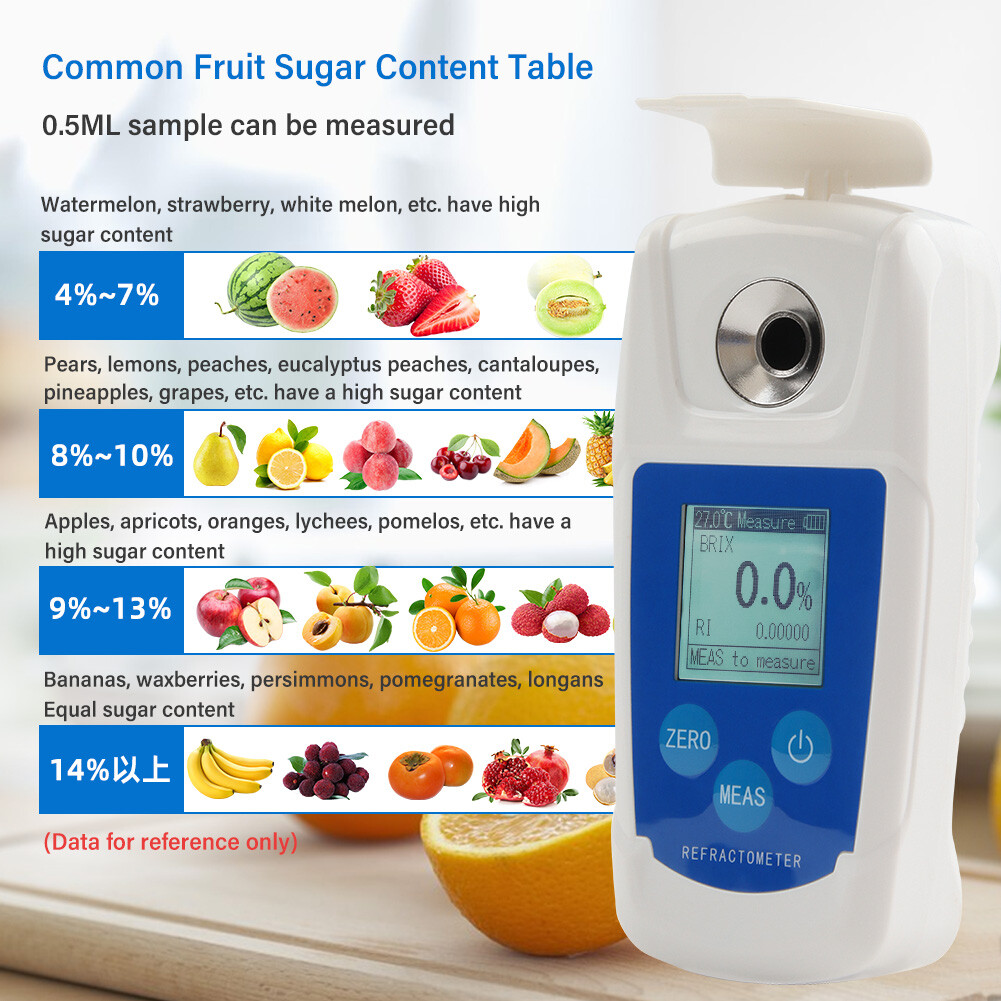High 0-55% Digital Refractometer Meter Automatic S8S0