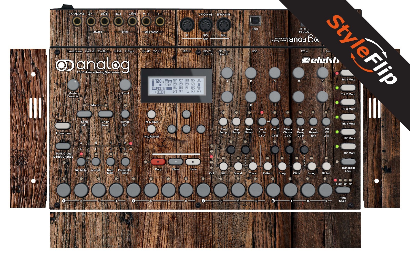 Elektron Analog Four Skin | Wood 3 | Protective Decal | StyleFlip Skins