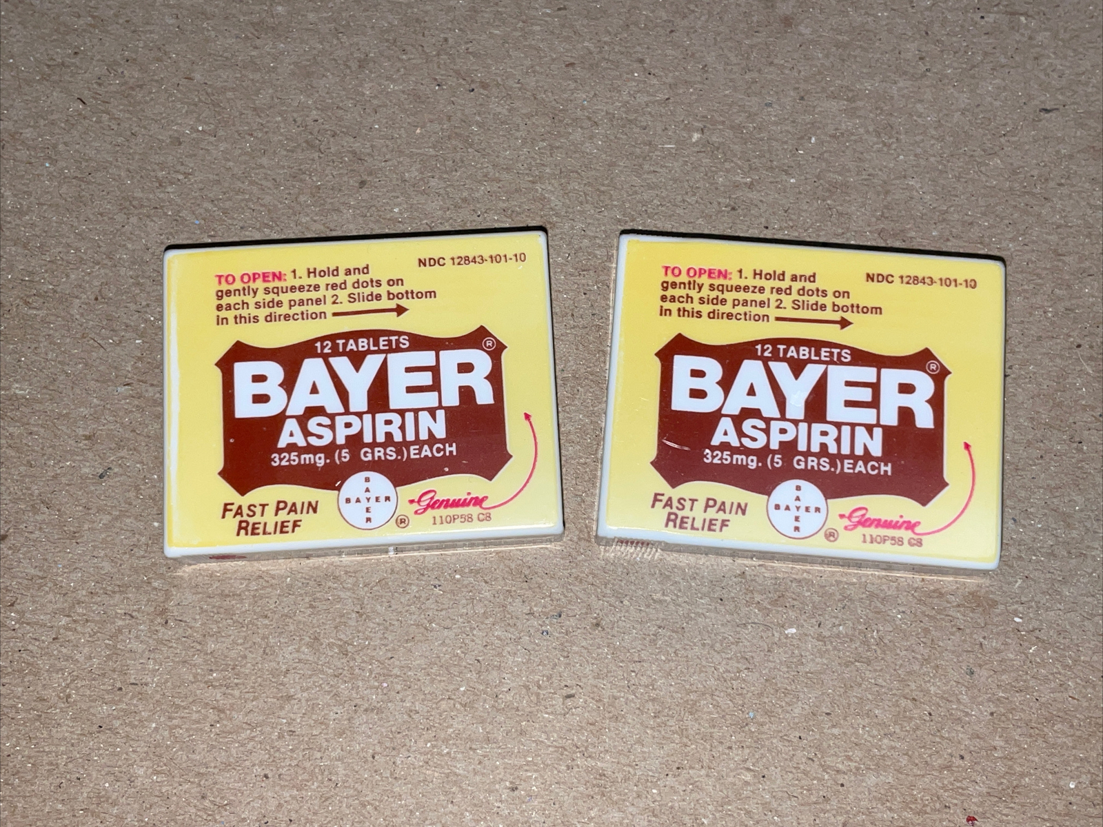 2 Vintage Unopened Bayer Aspirin boxes