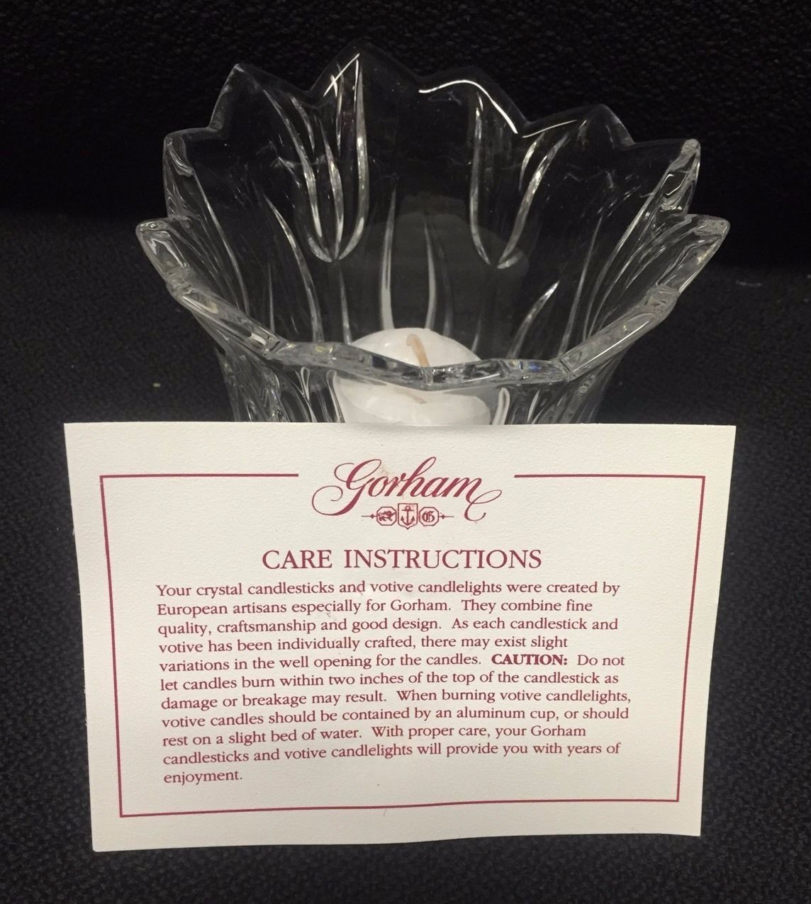 GORHAM ~ Tulip Votive ~ New In Box w/original packing & tags, RETIRED