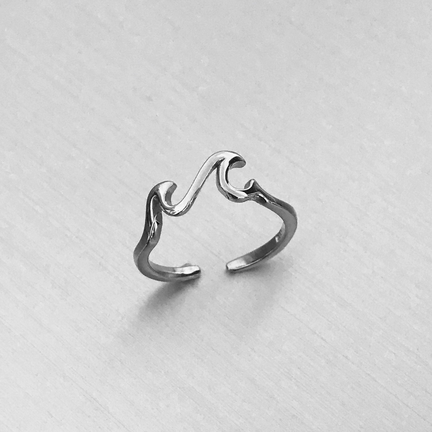 Sterling Silver Little Waves Toe Ring, Silver Ring, Wave Ring, Ocean Rings
