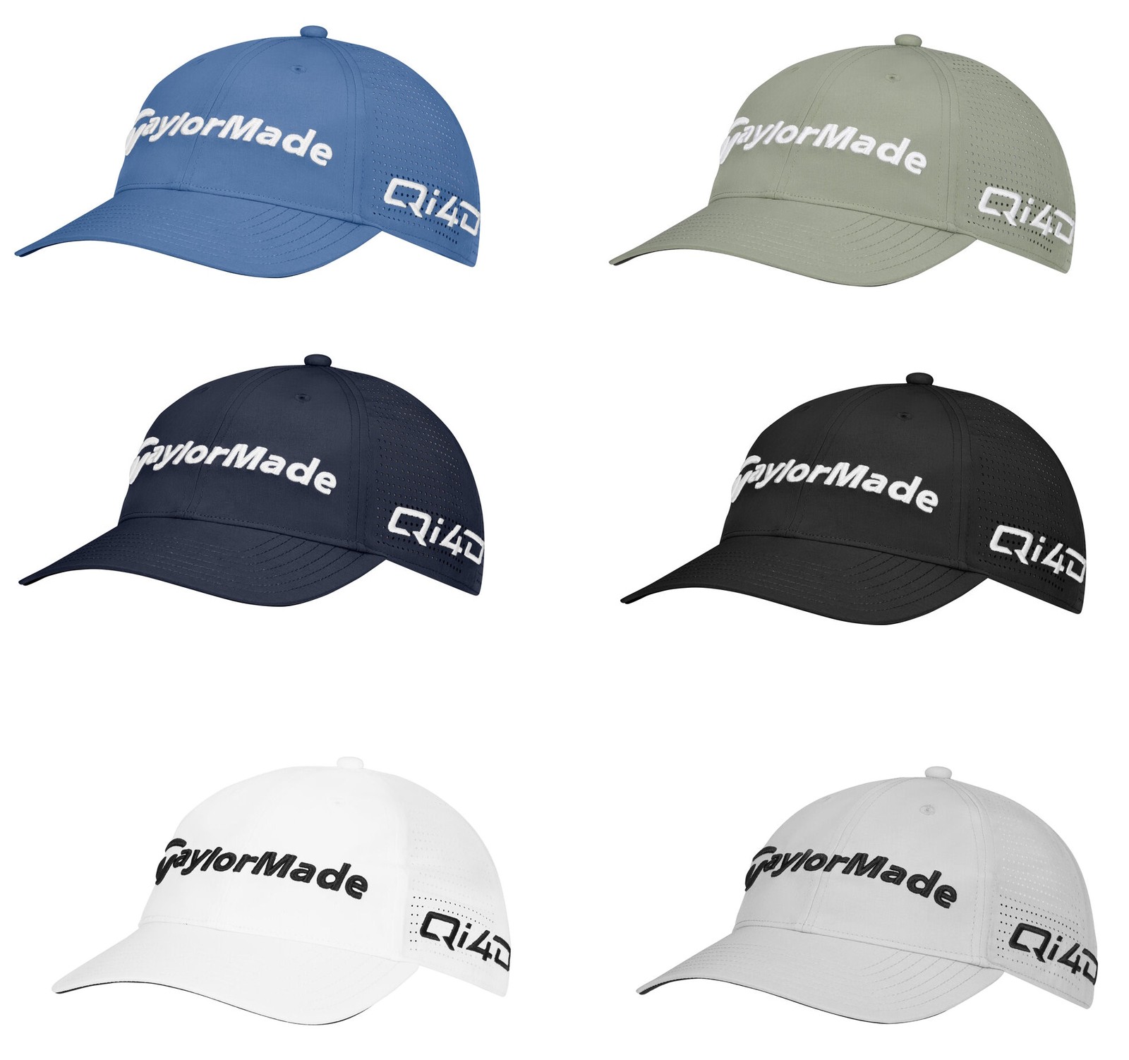 TaylorMade Mens Tour Preferred Litetech Hat Qi4d Adjustable Golf Cap - New 2026