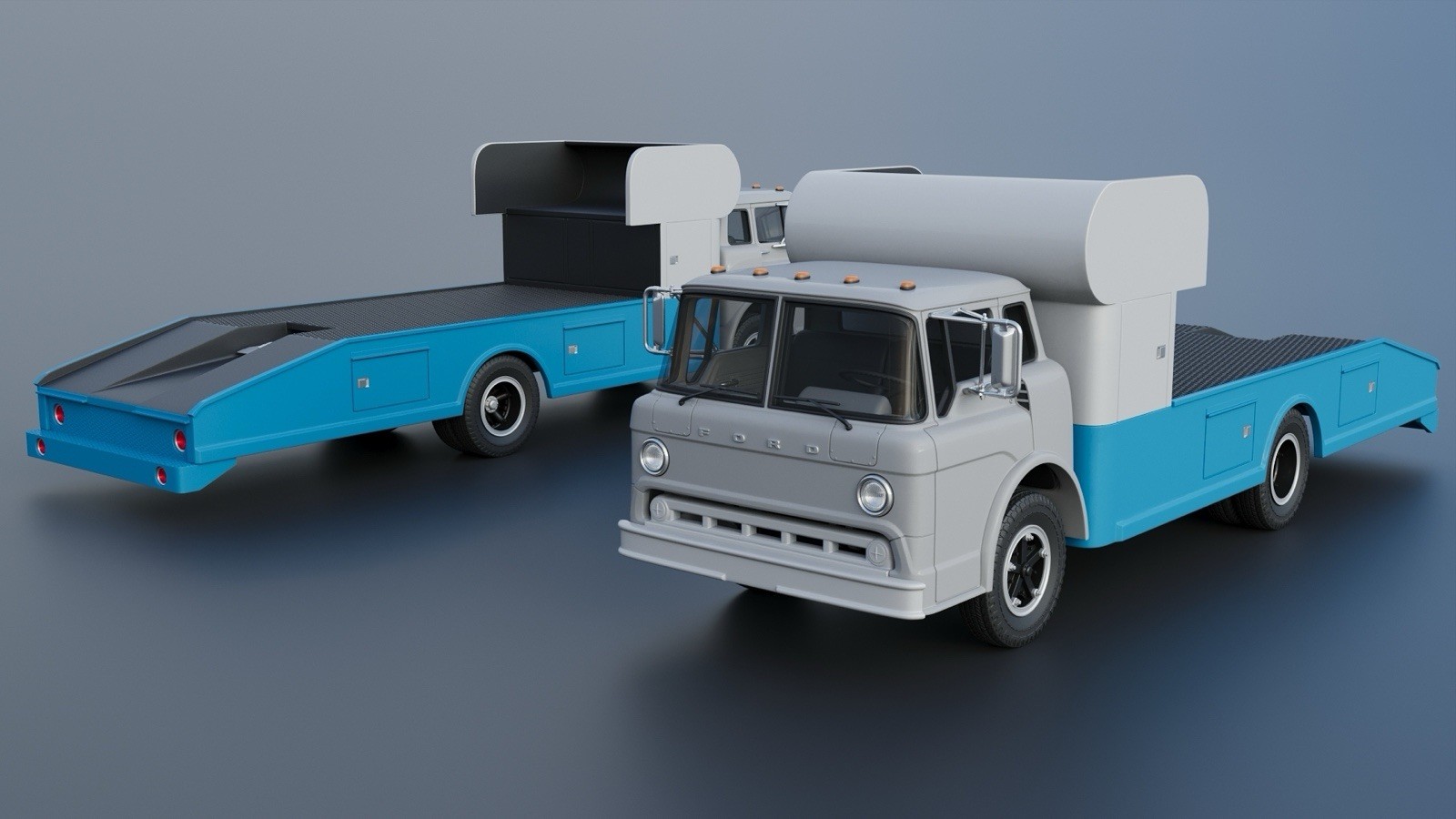 3d Printed 1/25 1972 C-700 Ramp Truck