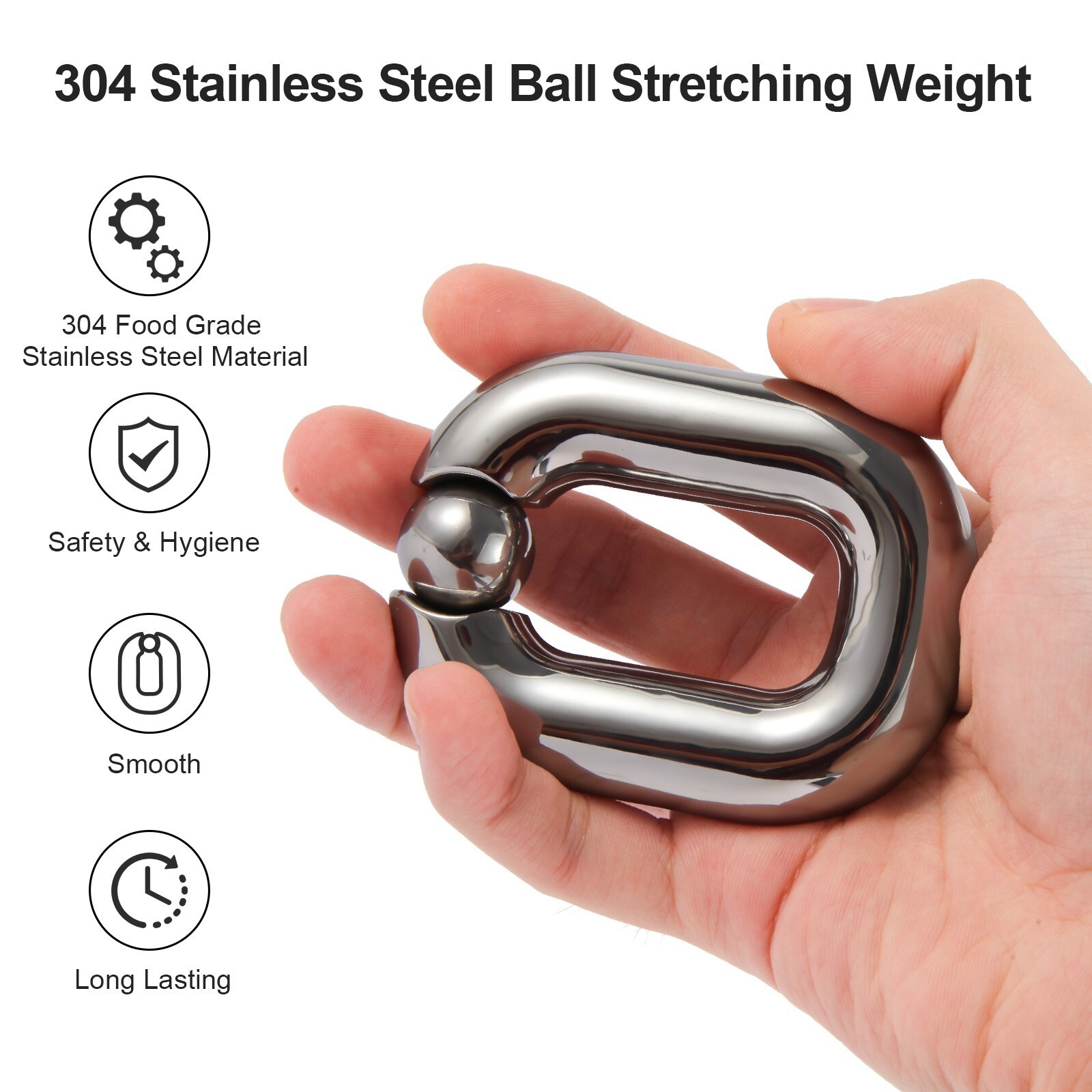 Male Ball Stretcher Weight Heavy 304 Stainless Steel Testicles Stretching Weight