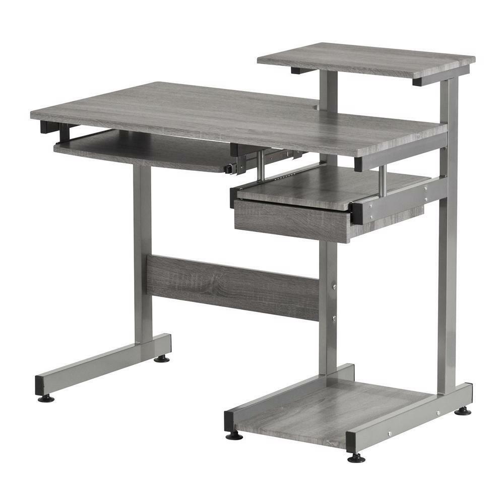 Complete Computer Workstation Desk. Color: Grey