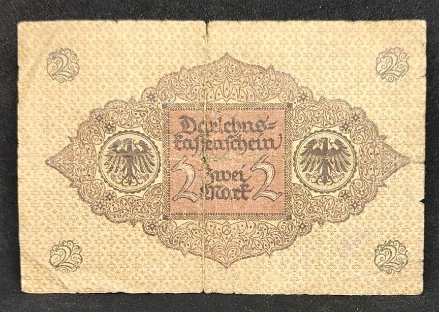 1920 Germany 2 Marks Loan Treasury Note 39372258