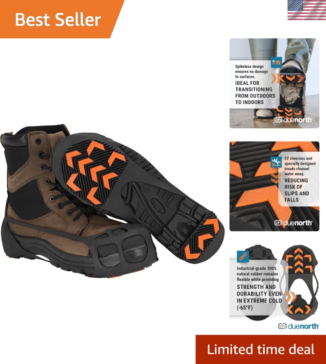 Flexible and Lightweight GripPro Spikeless Traction Aids for Ultimate Stability