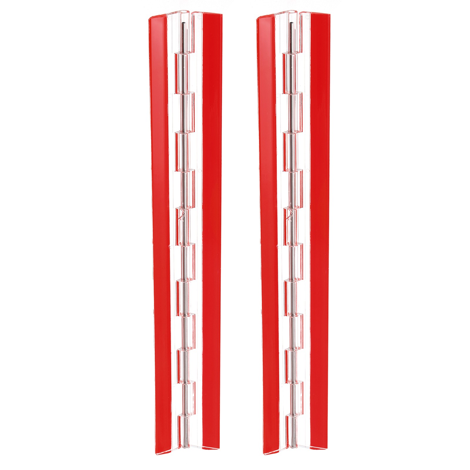 2pcs acrylic hinges, 300x45mm with stainless steel continuous shaft top hinges