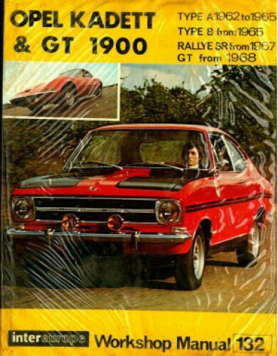 1962-1968 Opel Kadett Rally Olympia & GT 1900 Workshop Manual