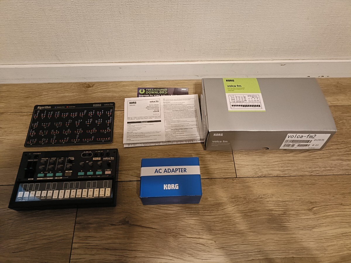 KORG Volca FM 2 Digital FM Synthesizer with Genuine AC Adapter Mint