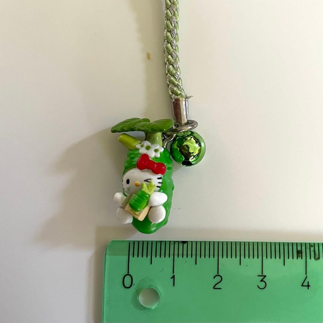 Sanrio Hello Kitty Wasabi Version Shinshu Keychain Strap Used