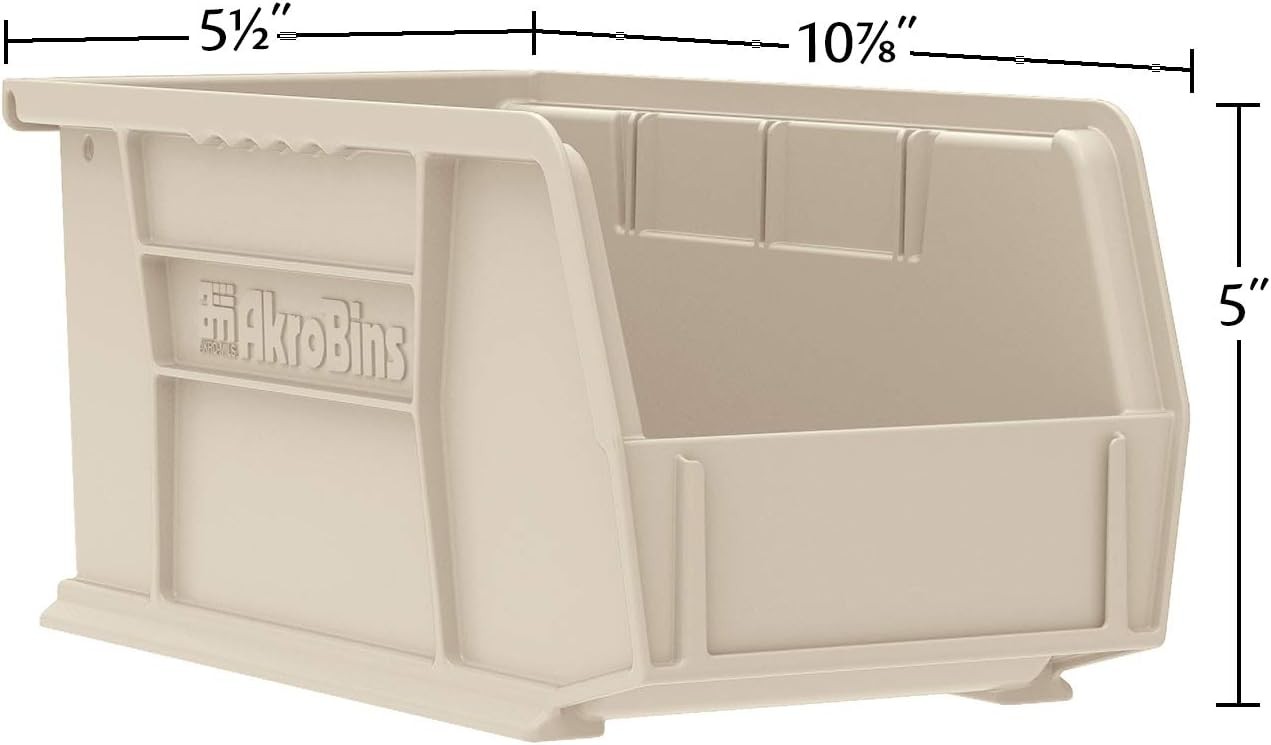 30230 AkroBins Plastic Storage Bins Space-Saving Stackable Bins Garage Pantry