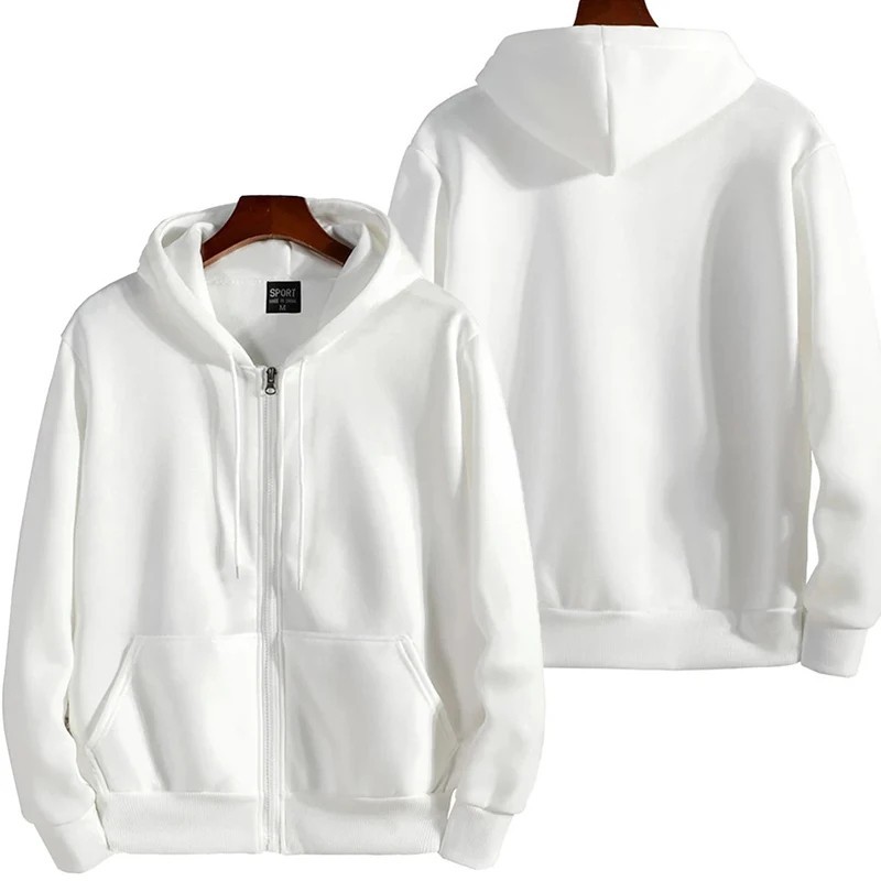Men’s Zip Up Hoodie Sweatshirt Casual Long Sleeve Cotton Blend Hooded Jacket Top