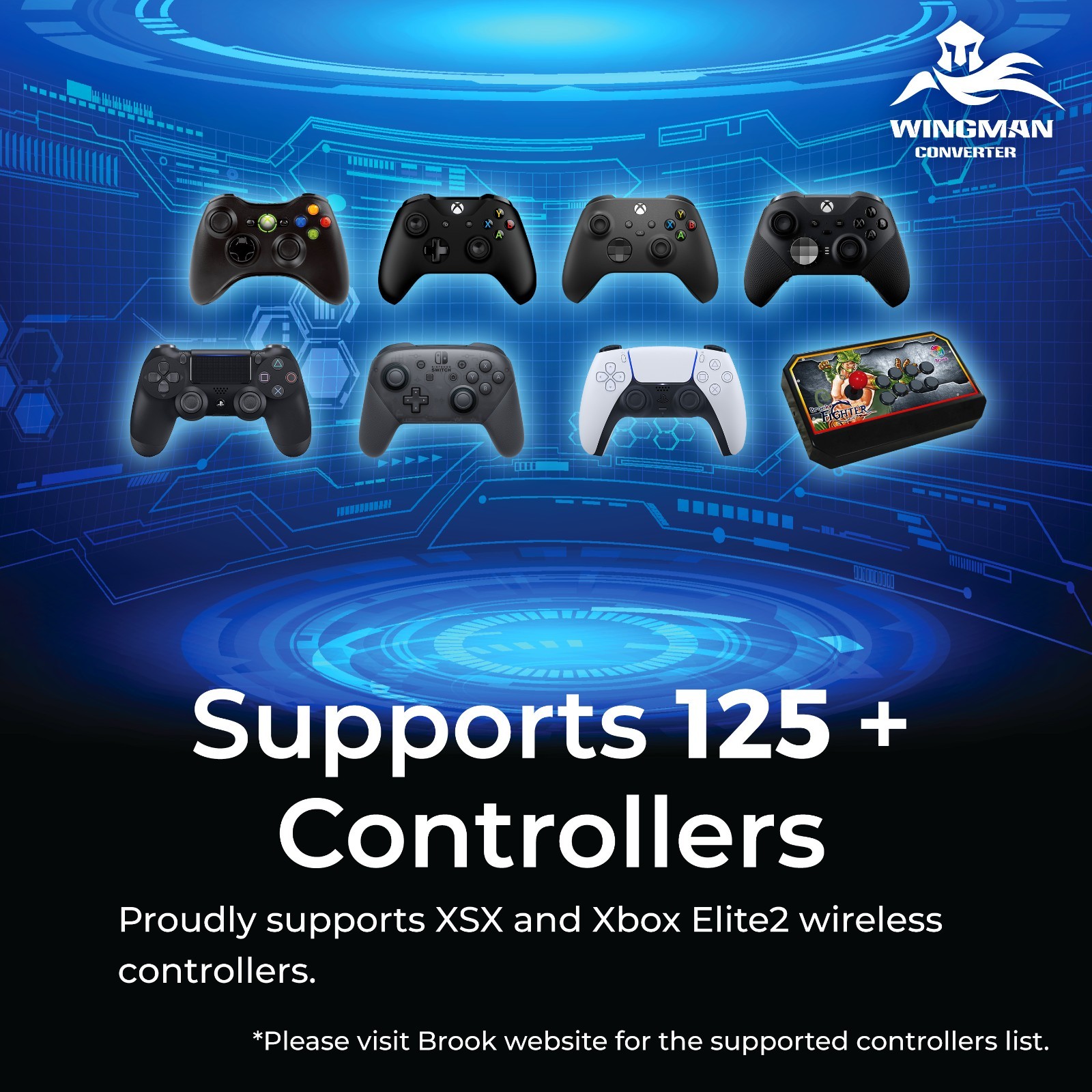 Brook Wingman XB2 Adapter Use PS5 Switch Pro Controllers on Xbox Series X/S 360
