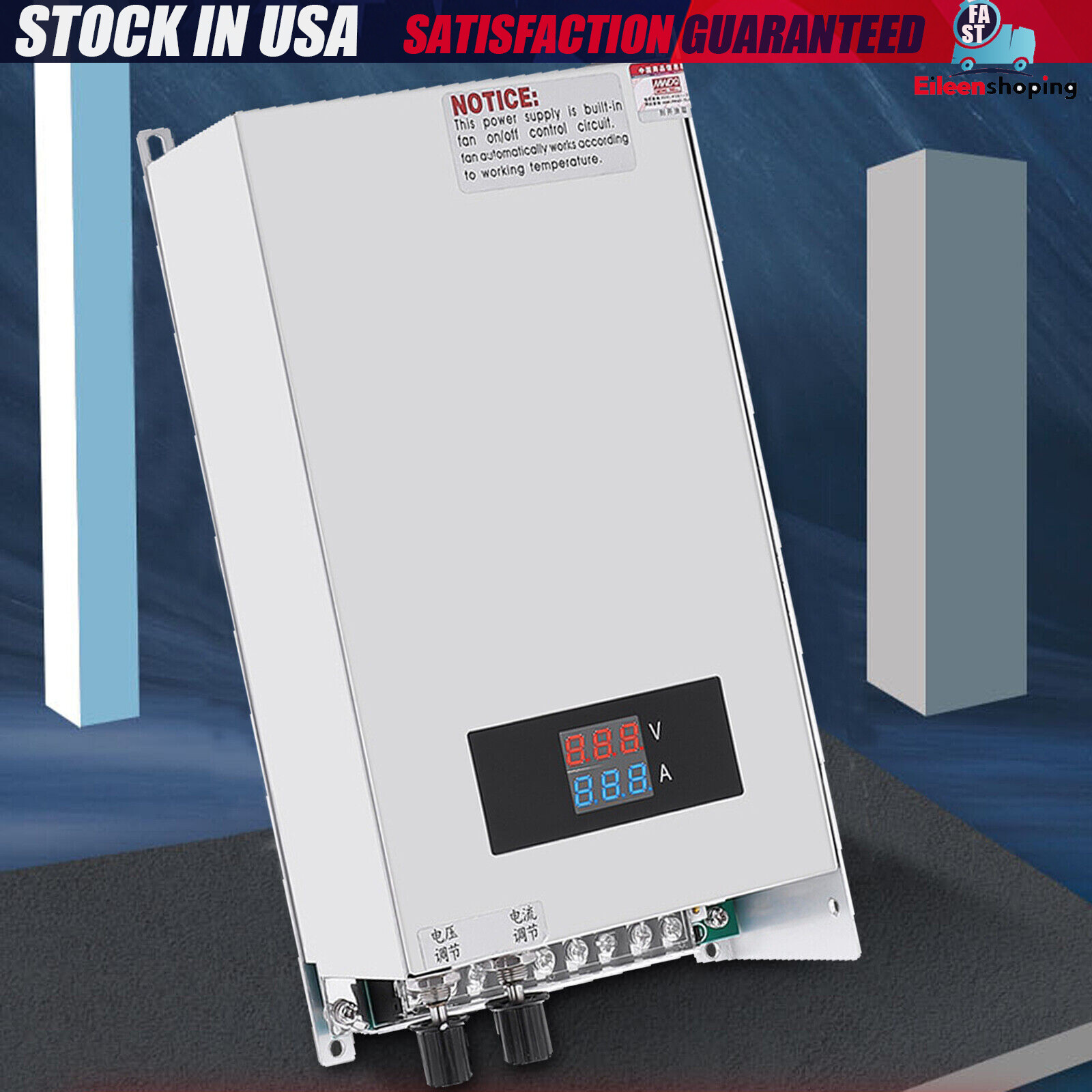 Adjustable Switching Power Supply AC 0-48V DC 1000W 48V 20A Voltage & Current