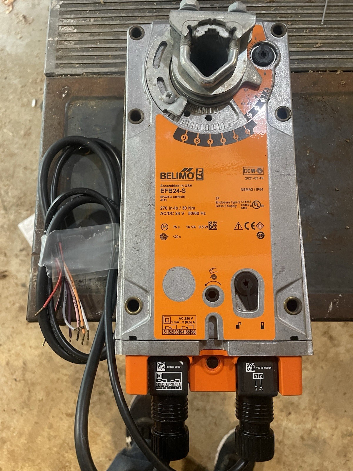 Belimo EFB24-S HVAC Damper Actuator 24V Corded Electric MPN EFB24-S