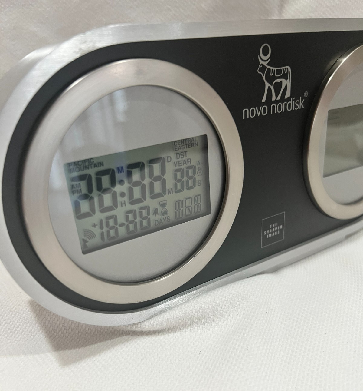 Sharper Image Hadrons Atomic Clock and Weather Station ~ Tested Novo Nordisk
