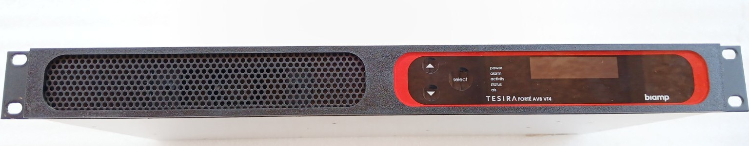Biamp TesiraFORTÉ AVB VT4 DSP Conferencing Processor w/ Power Cable Tested