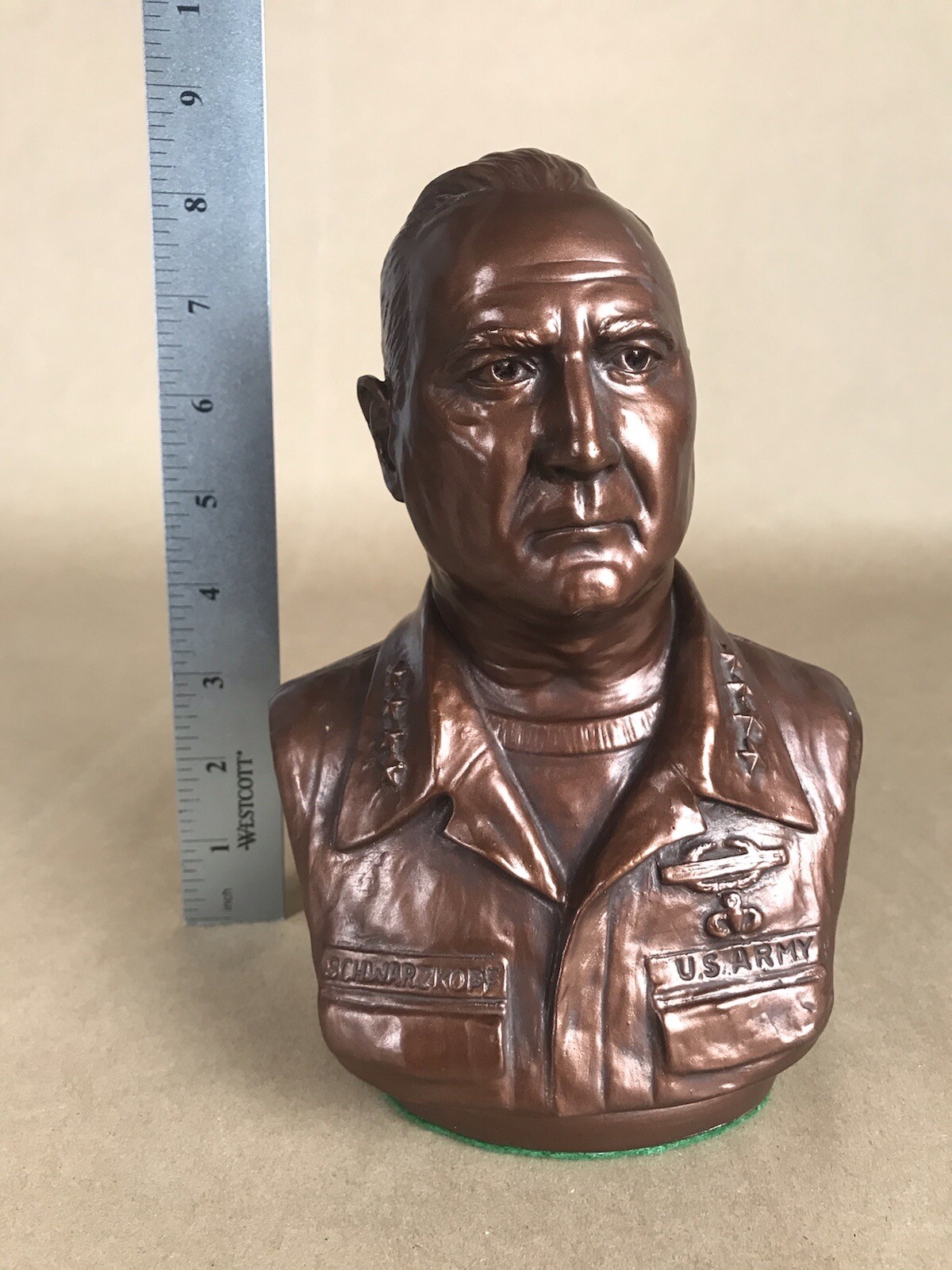 General Norman Schwarzkopf Bust 8” By Grayson Arts 1991 M.E. Grayson