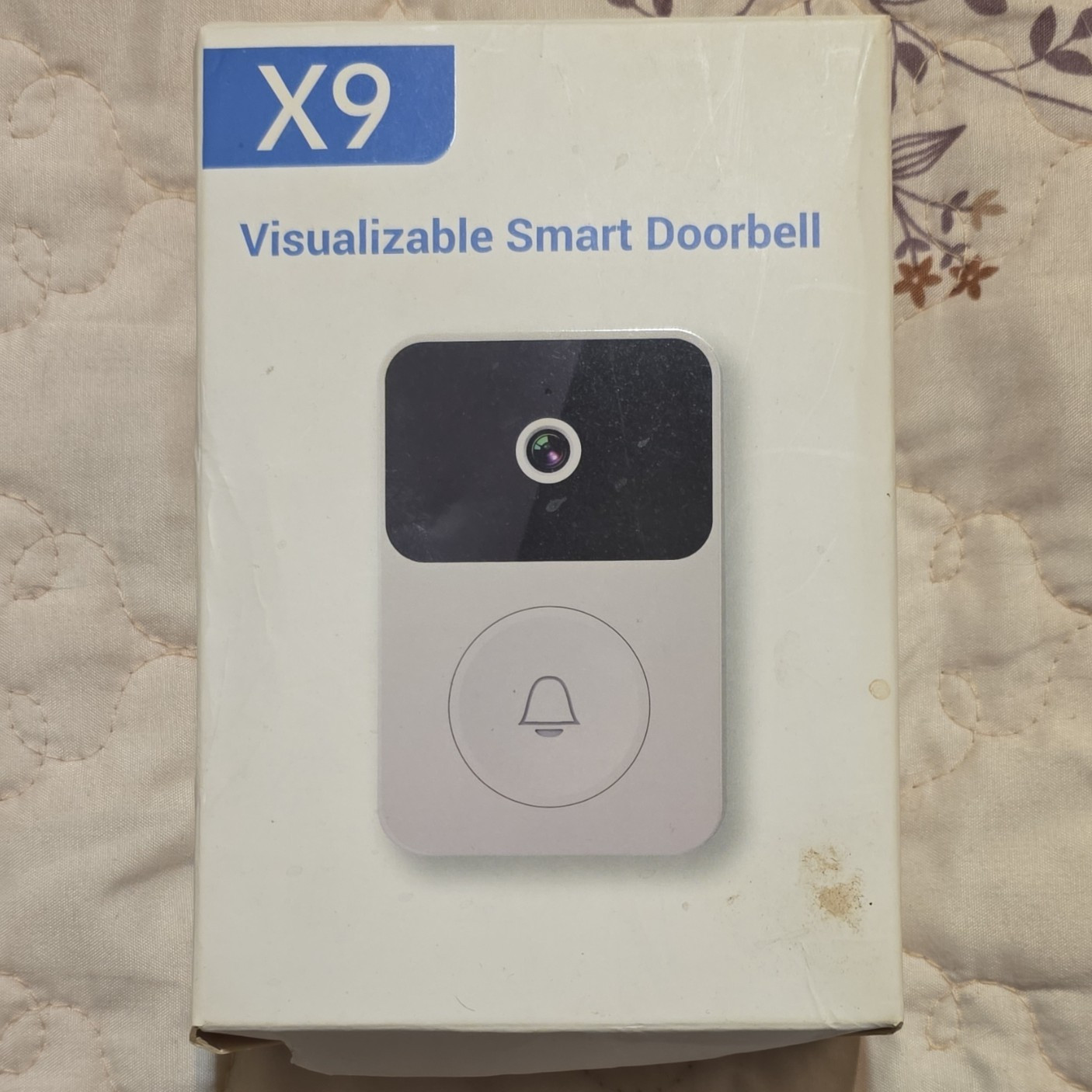 X9 Wi-Fi Wireless Video Doorbell w/ Chime, Two-Way Audio, Black
