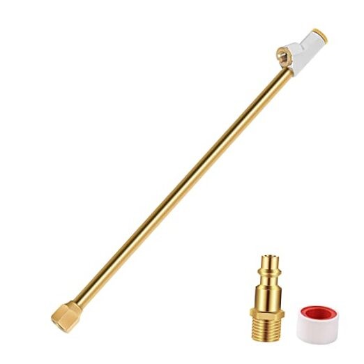 Air Chuck for Semi Truck, 1/4" FNPT 11.8" Extended Reach Dual 11.8-inch Copper
