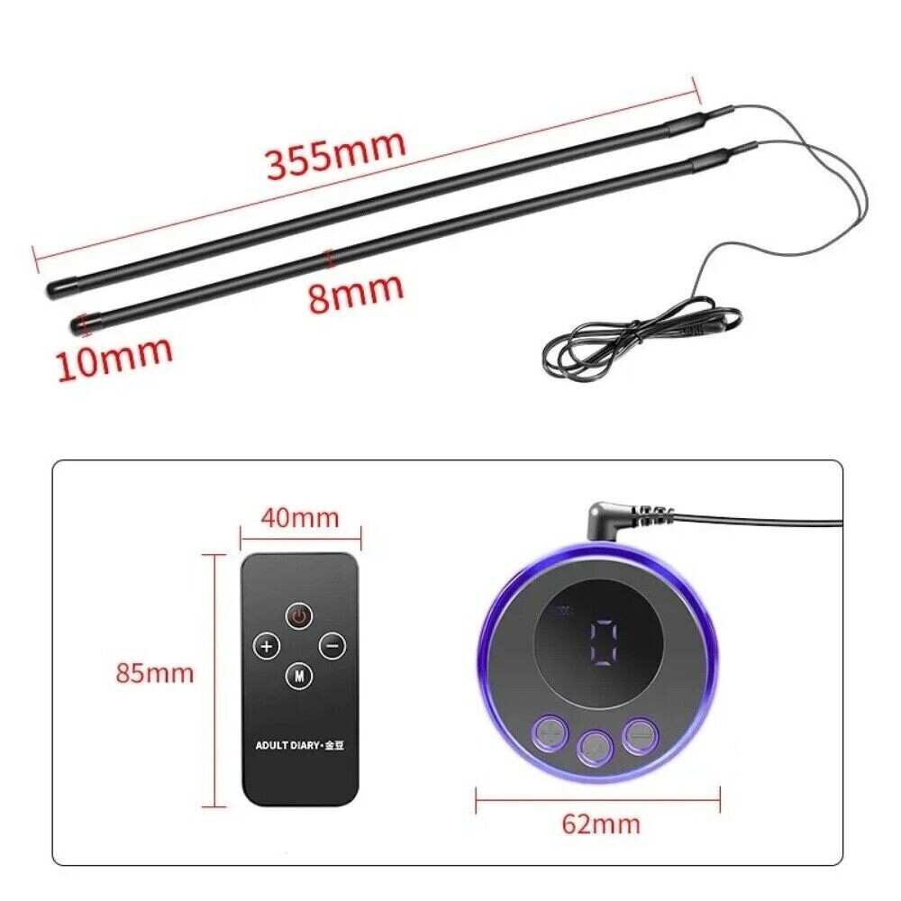 Electric E-Stim Penis Stretcher Enhancer Ball-Scrotum-Ring-Delay-Ejaculation Men