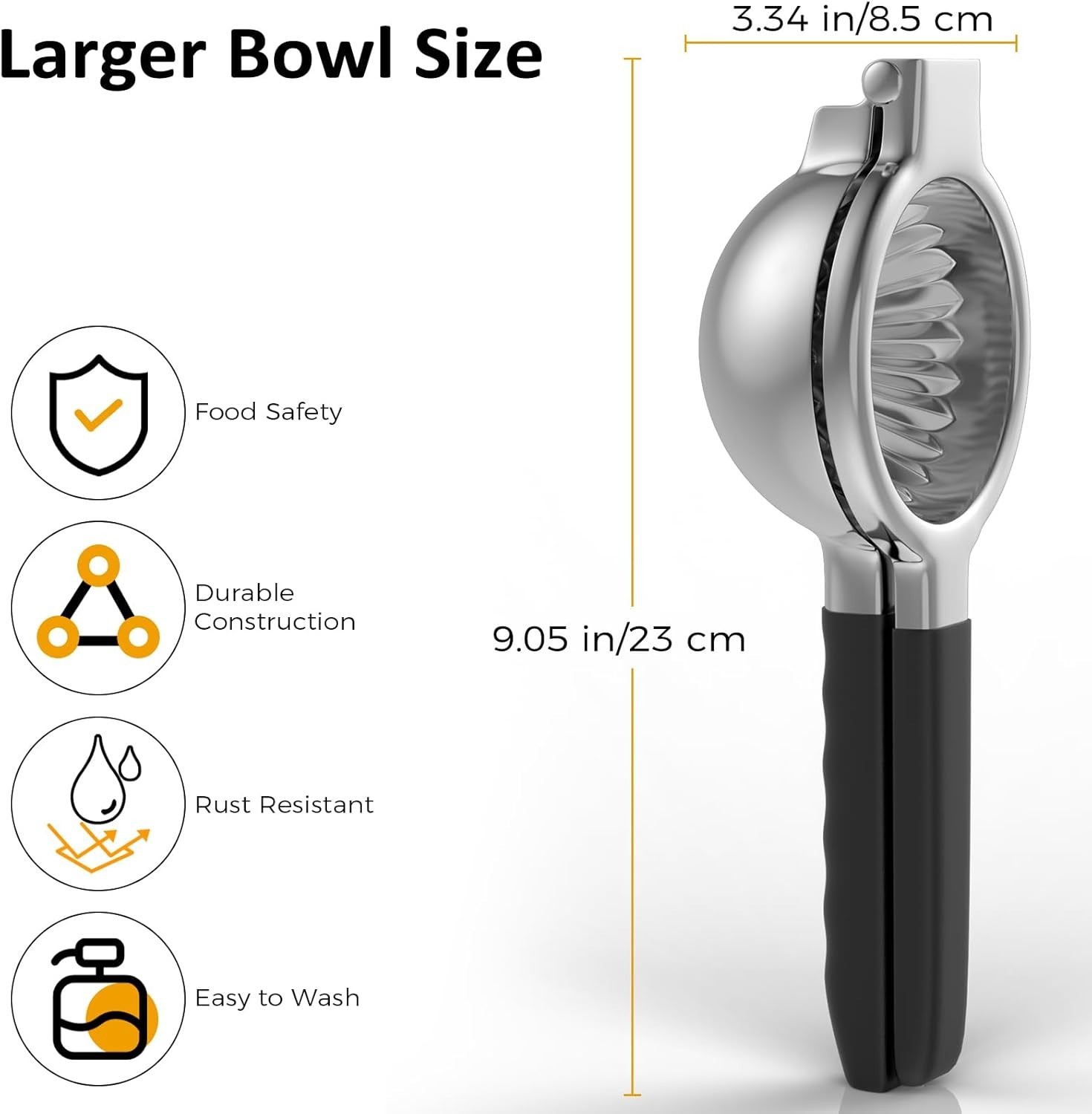 Large Manual Citrus Press Juicer - Ergonomic Design for Maximum Juice Yield