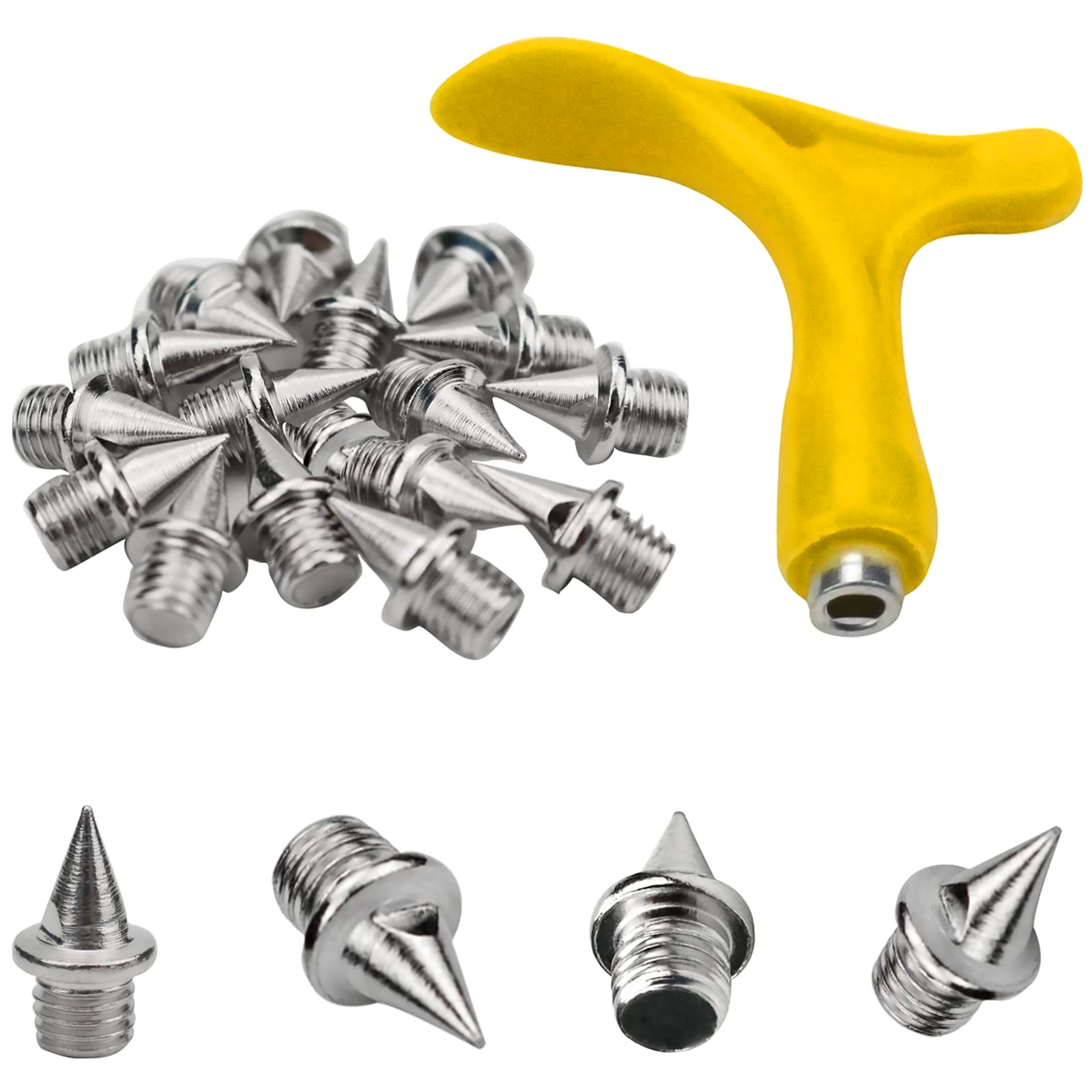 Non-slip Spiked Nails With Wrench Remover Tool Track Spikes 48Pcs For Men Shoes