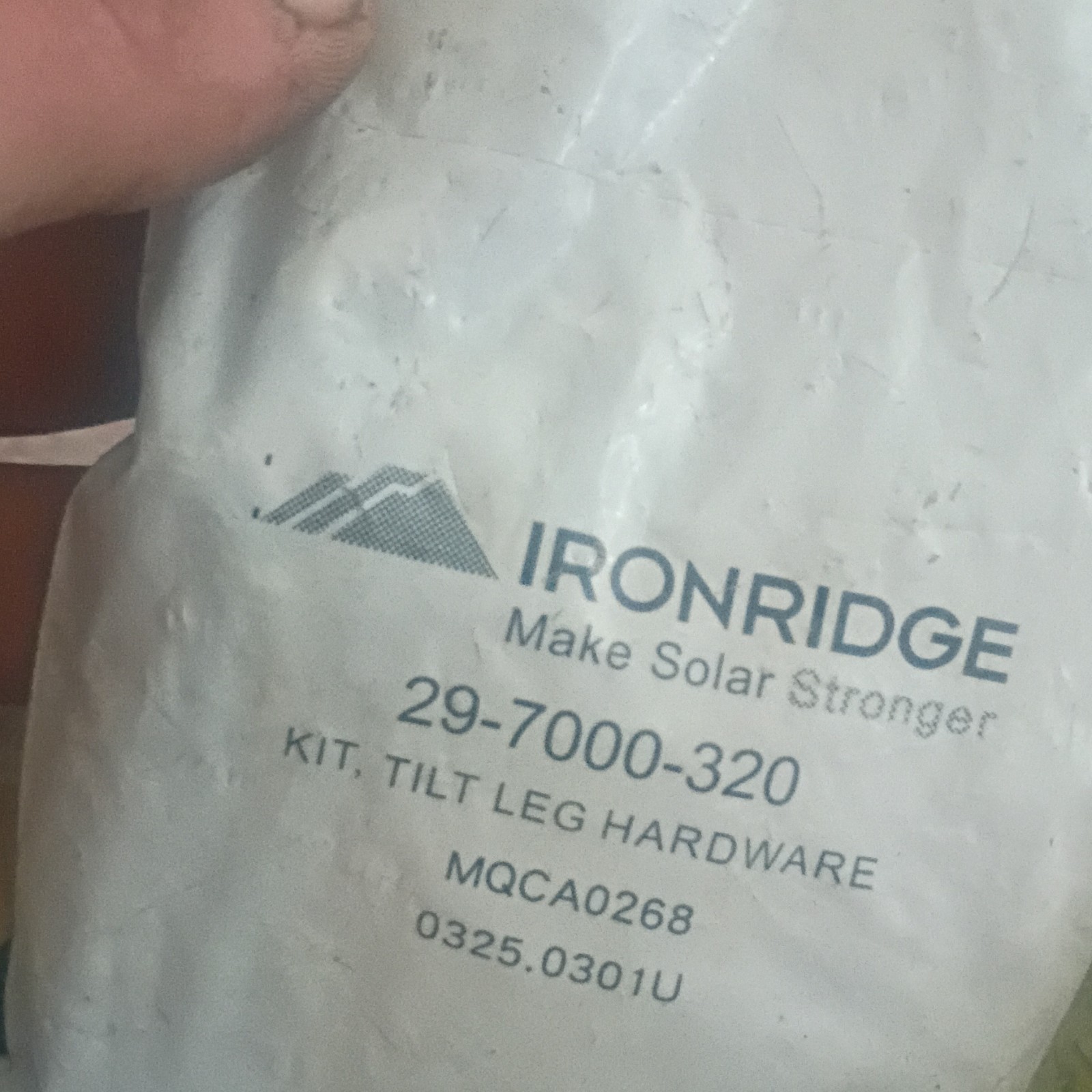 IronRidge 29-7000-320 Mounting Kit for Solar Panel Tilt Leg Hardware