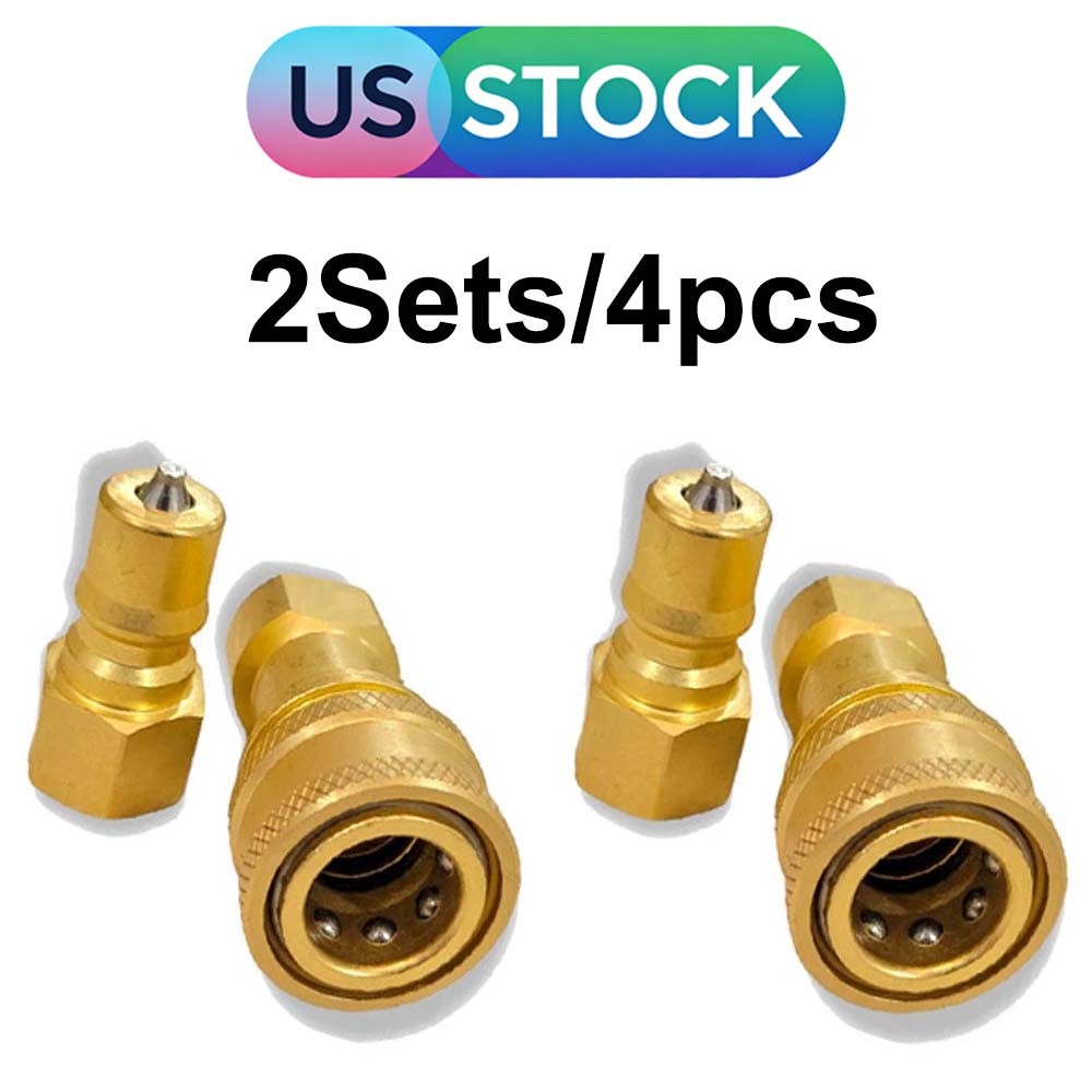2Sets Carpet Cleaning 1/4" Brass Quick Disconnect Coupler for Wands Hose USA