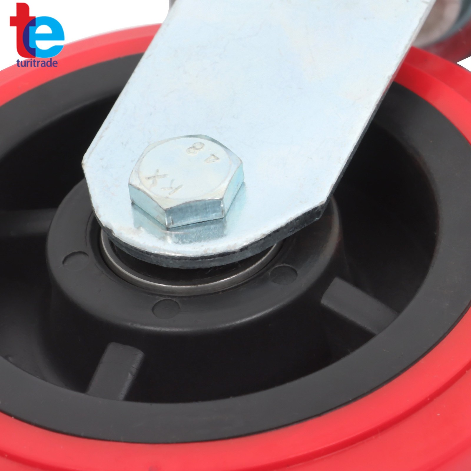 4 Pack Polyurethane 6 Inch Swivel Caster Wheels Heavy Duty 4000Lbs Load Capacity