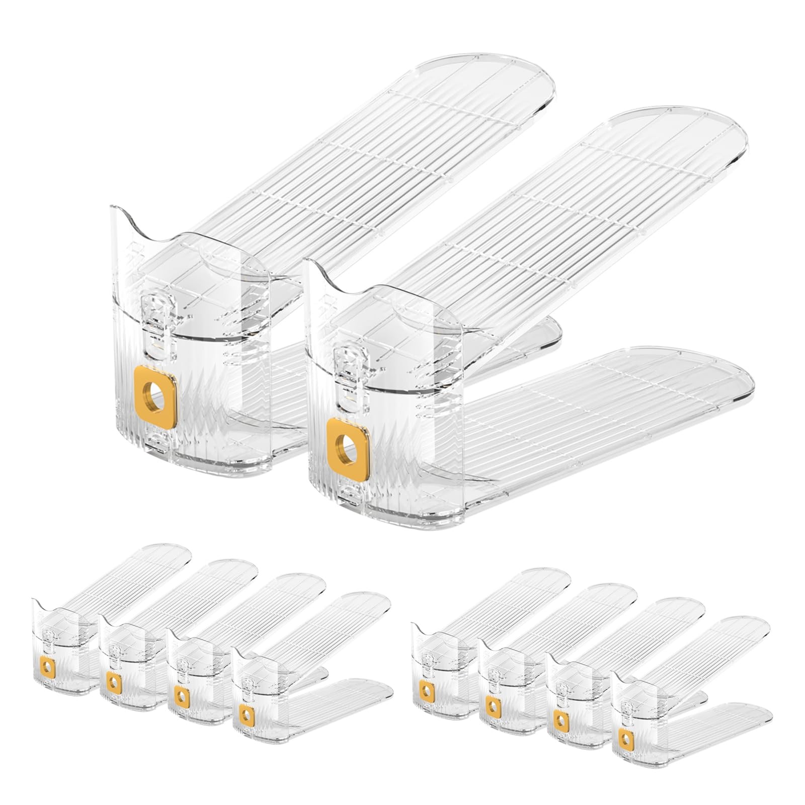 Clear Shoe Slots Organizers 10Pack Shoe Stacker Organizer for Closet Shoe Sta...